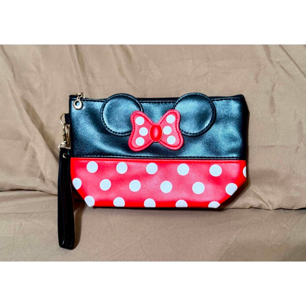Minnie Mouse Wristlet Bag Red White Polkadot Clutch